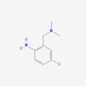 molecular formula C9H13FN2 B1418566 2-[(二甲氨基)甲基]-4-氟苯胺 CAS No. 1153396-50-9