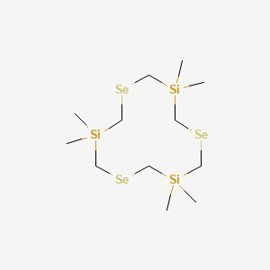 molecular formula C12H30Se3Si3 B14185670 3,3,7,7,11,11-Hexamethyl-1,5,9-triselena-3,7,11-trisilacyclododecane CAS No. 918905-37-0