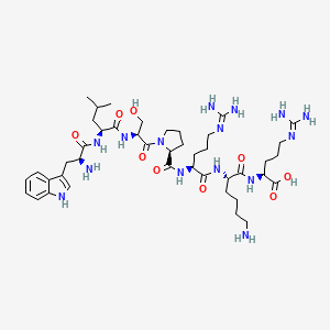 L-Tryptophyl-L-leucyl-L-seryl-L-prolyl-N~5~-(diaminomethylidene)-L-ornithyl-L-lysyl-N~5~-(diaminomethylidene)-L-ornithine