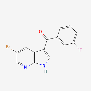 Methanone, (5-bromo-1H-pyrrolo[2,3-b]pyridin-3-yl)(3-fluorophenyl)-