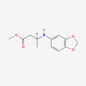 molecular formula C12H15NO4 B1418574 methyl 3-[(2H-1,3-benzodioxol-5-yl)amino]butanoate CAS No. 1155159-50-4