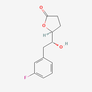 molecular formula C12H13FO3 B14185754 (5S)-5-[2-(3-Fluorophenyl)-1-hydroxyethyl]oxolan-2-one CAS No. 926292-92-4