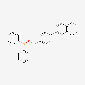 molecular formula C30H23OSi B14185797 ({1-[4-(Naphthalen-2-yl)phenyl]ethenyl}oxy)(diphenyl)silyl CAS No. 920984-88-9