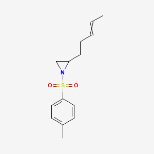 molecular formula C14H19NO2S B14185804 1-(4-Methylbenzene-1-sulfonyl)-2-(pent-3-en-1-yl)aziridine CAS No. 918160-52-8