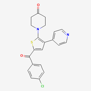 1-[5-(4-Chlorobenzoyl)-3-(pyridin-4-yl)thiophen-2-yl]piperidin-4-one