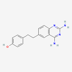 molecular formula C16H16N4O B14185823 4-[2-(2,4-Diaminoquinazolin-6-yl)ethyl]phenol CAS No. 849773-86-0