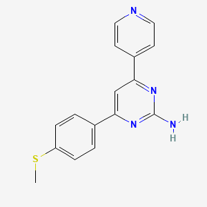 molecular formula C16H14N4S B14185843 4-[4-(Methylsulfanyl)phenyl]-6-(pyridin-4-yl)pyrimidin-2-amine CAS No. 914675-02-8