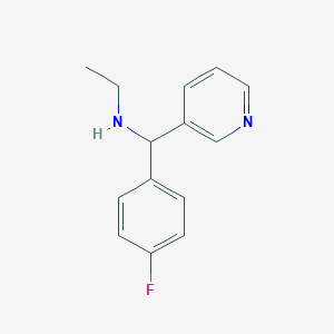 molecular formula C14H15FN2 B1418585 乙基[(4-氟苯基)(吡啶-3-基)甲基]胺 CAS No. 1153741-49-1