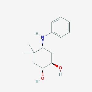 molecular formula C14H21NO2 B14185851 (1R,2R,5R)-5-anilino-4,4-dimethylcyclohexane-1,2-diol CAS No. 849946-85-6