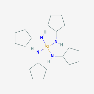 molecular formula C20H40N4Si B14185879 N,N',N'',N'''-Tetracyclopentylsilanetetramine CAS No. 923560-85-4