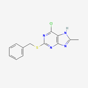 2-(Benzylthio)-6-chloro-8-methyl-9H-purine