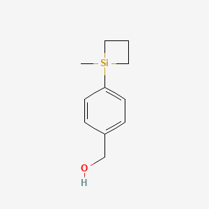 molecular formula C11H16OSi B14185922 Benzenemethanol, 4-(1-methylsilacyclobut-1-yl)- CAS No. 853654-20-3