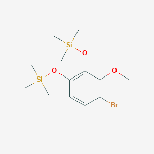 molecular formula C14H25BrO3Si2 B14185926 [(4-Bromo-3-methoxy-5-methyl-1,2-phenylene)bis(oxy)]bis(trimethylsilane) CAS No. 919289-42-2