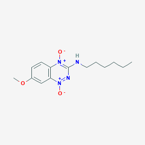 (3E)-3-(Hexylimino)-7-methoxy-1-oxo-1lambda~5~,2,4-benzotriazin-4(3H)-ol