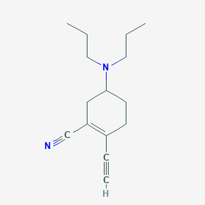 5-(Dipropylamino)-2-ethynylcyclohex-1-ene-1-carbonitrile