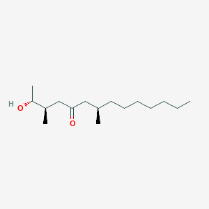 molecular formula C16H32O2 B14185965 (2R,3R,7R)-2-hydroxy-3,7-dimethyltetradecan-5-one CAS No. 923584-71-8