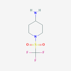 molecular formula C6H11F3N2O2S B1418597 1-Trifluoromethanesulfonylpiperidin-4-amine CAS No. 914397-57-2