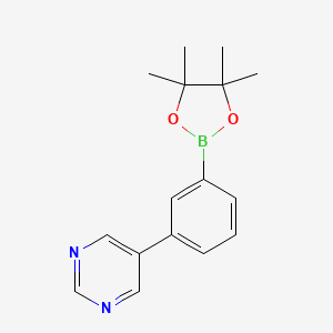 molecular formula C16H19BN2O2 B14185989 5-[3-(4,4,5,5-Tetramethyl-1,3,2-dioxaborolan-2-yl)phenyl]pyrimidine CAS No. 921205-11-0