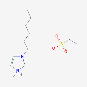 molecular formula C12H26N2O3S B14186006 3-Hexyl-1-methyl-2,3-dihydro-1H-imidazol-1-ium ethanesulfonate CAS No. 919784-37-5