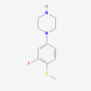 1-(3-Fluoro-4-methylsulfanylphenyl)piperazine