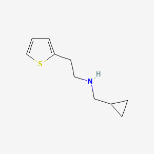 molecular formula C10H15NS B1418602 (Cyclopropylmethyl)[2-(thiophen-2-yl)ethyl]amine CAS No. 1154386-60-3