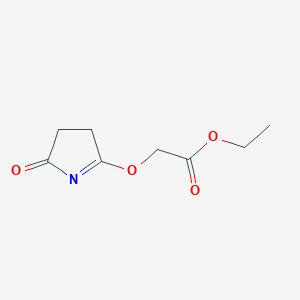 molecular formula C8H11NO4 B14186079 Ethyl [(2-oxo-3,4-dihydro-2H-pyrrol-5-yl)oxy]acetate CAS No. 886215-87-8