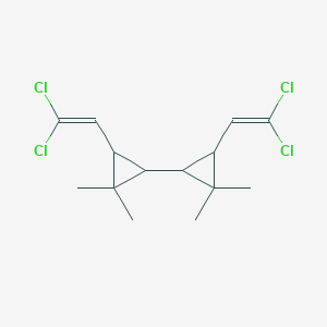 molecular formula C14H18Cl4 B14186092 3,3'-Bis(2,2-dichloroethenyl)-2,2,2',2'-tetramethyl-1,1'-bi(cyclopropane) CAS No. 915707-79-8