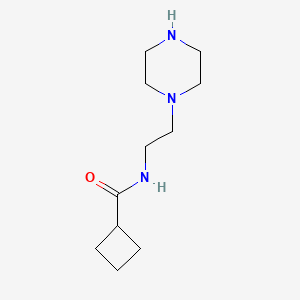 molecular formula C11H21N3O B1418610 N-[2-(哌嗪-1-基)乙基]环丁烷甲酰胺 CAS No. 1153458-23-1