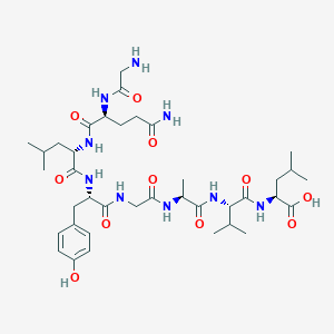 molecular formula C38H61N9O11 B14186114 Glycyl-L-glutaminyl-L-leucyl-L-tyrosylglycyl-L-alanyl-L-valyl-L-leucine CAS No. 922510-16-5