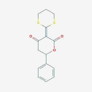 3-(1,3-Dithian-2-ylidene)-6-phenyloxane-2,4-dione