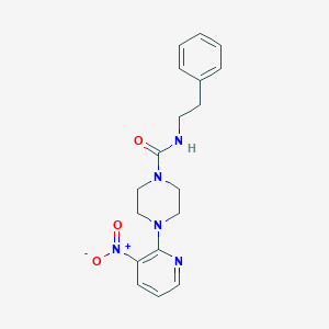 molecular formula C18H21N5O3 B14186136 4-(3-Nitropyridin-2-yl)-N-(2-phenylethyl)piperazine-1-carboxamide CAS No. 839722-32-6