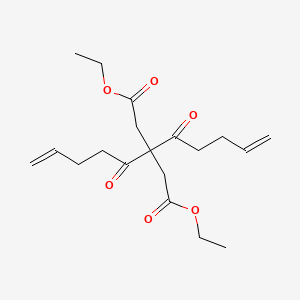 molecular formula C19H28O6 B14186137 Pentanedioic acid, 3,3-bis(1-oxo-4-penten-1-yl)-, 1,5-diethyl ester CAS No. 918544-91-9