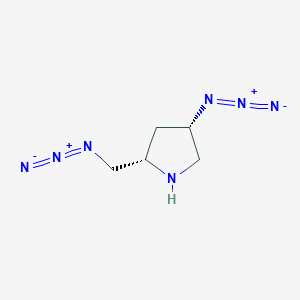 molecular formula C5H9N7 B14186143 Pyrrolidine, 4-azido-2-(azidomethyl)-, (2S,4S)- CAS No. 918313-42-5