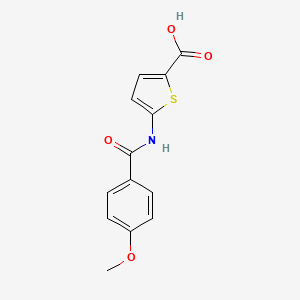 molecular formula C13H11NO4S B1418615 5-(4-甲氧基苯甲酰胺)噻吩-2-羧酸 CAS No. 1152992-43-2