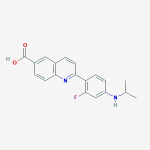 2-{2-Fluoro-4-[(propan-2-yl)amino]phenyl}quinoline-6-carboxylic acid