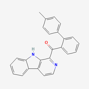 molecular formula C25H18N2O B14186159 (9H-beta-Carbolin-1-yl)(4'-methyl[1,1'-biphenyl]-2-yl)methanone CAS No. 922525-66-4