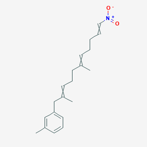 molecular formula C20H27NO2 B14186166 1-(2,6-Dimethyl-11-nitroundeca-2,6,10-trien-1-YL)-3-methylbenzene CAS No. 834898-01-0