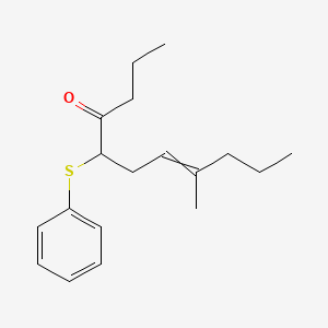 molecular formula C18H26OS B14186178 8-Methyl-5-(phenylsulfanyl)undec-7-EN-4-one CAS No. 833480-08-3