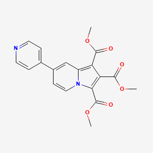 molecular formula C19H16N2O6 B14186182 Trimethyl 7-(pyridin-4-yl)indolizine-1,2,3-tricarboxylate CAS No. 922174-58-1