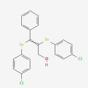 molecular formula C21H16Cl2OSe2 B14186186 2,3-Bis[(4-chlorophenyl)selanyl]-3-phenylprop-2-en-1-ol CAS No. 922525-94-8