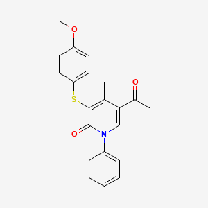 5-Acetyl-3-[(4-methoxyphenyl)sulfanyl]-4-methyl-1-phenylpyridin-2(1H)-one