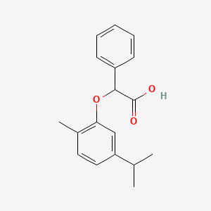 B1418621 2-[2-Methyl-5-(propan-2-yl)phenoxy]-2-phenylacetic acid CAS No. 1154658-29-3