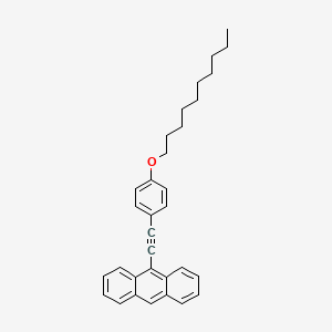 molecular formula C32H34O B14186220 9-{[4-(Decyloxy)phenyl]ethynyl}anthracene CAS No. 850444-01-8