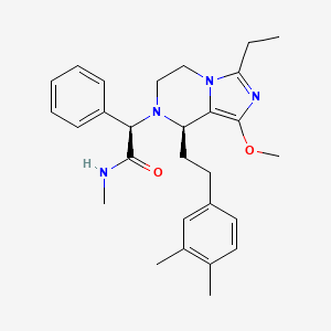 (2R)-2-[(8R)-8-[2-(3,4-dimethylphenyl)ethyl]-3-ethyl-1-methoxy-6,8-dihydro-5H-imidazo[1,5-a]pyrazin-7-yl]-N-methyl-2-phenylacetamide