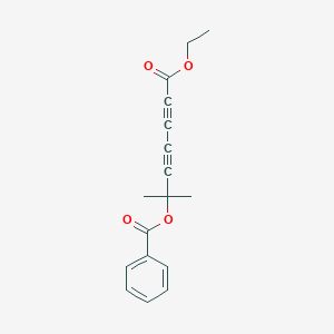 molecular formula C17H16O4 B14186227 7-Ethoxy-2-methyl-7-oxohepta-3,5-diyn-2-yl benzoate CAS No. 914615-27-3