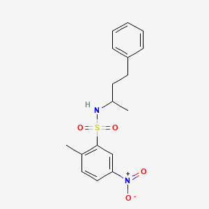 2-Methyl-5-nitro-N-(4-phenylbutan-2-yl)benzene-1-sulfonamide