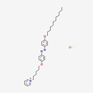 molecular formula C35H50BrN3O2 B14186246 1-[6-(4-{(E)-[4-(Dodecyloxy)phenyl]diazenyl}phenoxy)hexyl]pyridin-1-ium bromide CAS No. 866038-26-8