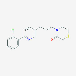 molecular formula C18H19ClN2OS B14186258 4-{3-[6-(2-Chlorophenyl)pyridin-3-yl]propyl}thiomorpholin-3-one CAS No. 918145-56-9