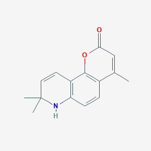 molecular formula C15H15NO2 B14186273 4,8,8-Trimethyl-7,8-dihydro-2H-pyrano[2,3-f]quinolin-2-one CAS No. 886760-91-4