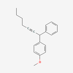 1-Methoxy-4-(1-phenylhept-2-yn-1-yl)benzene